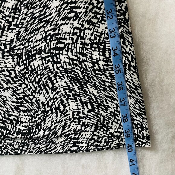 Cynthia Rowley Womens Black & White Abstract Print Long Maxi Skirt Size Large - Picture 7 of 8